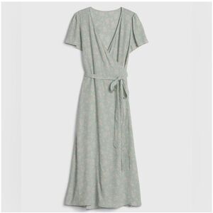 GAP midi floral wrap dress